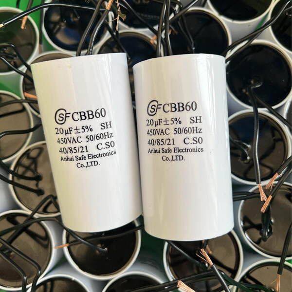 high performance round start capacitor cbb60 water pump motor capacitance