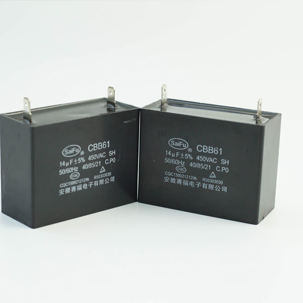 Cbb61 Fan Motor Capacitor With 2pins