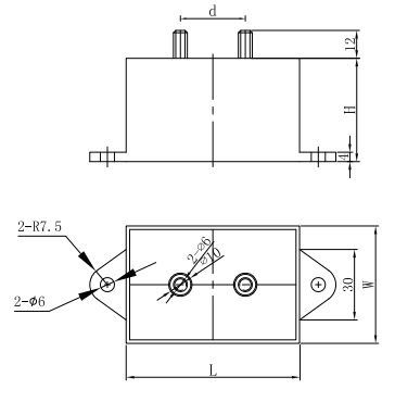 IGBT Sunbber Capacitor Outline Drawing